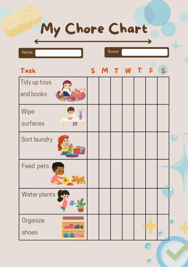 Preschool chore chart2